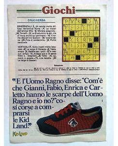 P81.012 Pubblicità Advertising SCARPE UOMO RAGNO SPIDER-MAN KID LAND * 1981 *