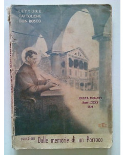 Uguccioni: Delle Memorie di un Parroco - Letture Cattoliche ed. SEI 1938 - S018