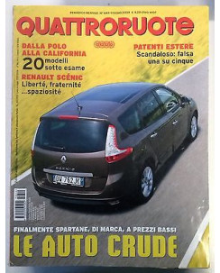 Quattroruote N. 644 Giugno 2009: Renault Scenic  Patenti estere  Polo