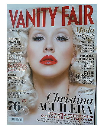 VANITY FAIR   n.22  9giu   2011   Christina Aguilera-Dennis Hopper     [SR]