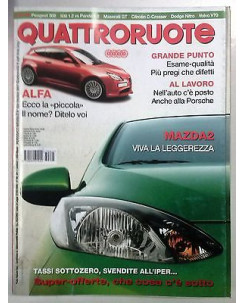 Quattroruote N. 624 Ottobre 2007: Mazda 2 Alfa Grande Punto Porsche ed. Domus