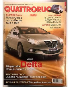 Quattroruote N. 612 Ottobre 2006: Opel Corsa  Fiat Punto  Clio  207  LanciaDelta