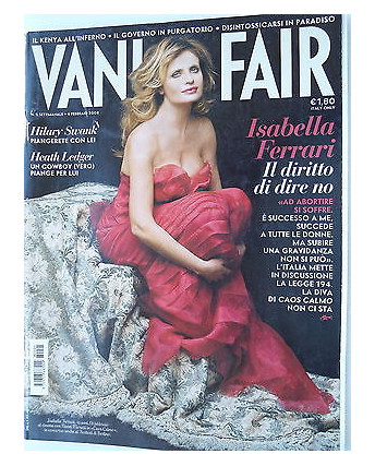 VANITY FAIR   n.5  6feb  2008   Isabella Ferrari-Hilary Swank-Heath Ledger  [SR]