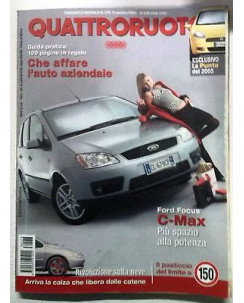 Quattroruote N. 578 Dicembre 2003: Ford Focus C-Max  Auto aziendali