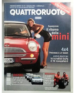 Quattroruote N. 551 Settembre 2001: Mini Ford Focus  Seat Leon  Alfa 147