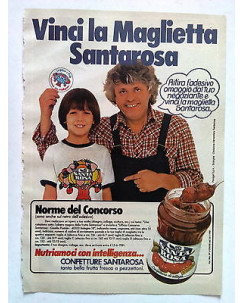 P81.051 Pubblicità Advertising CONFETTURE SANTAROSA CONCORSO MAGLIETTA * 1981 *