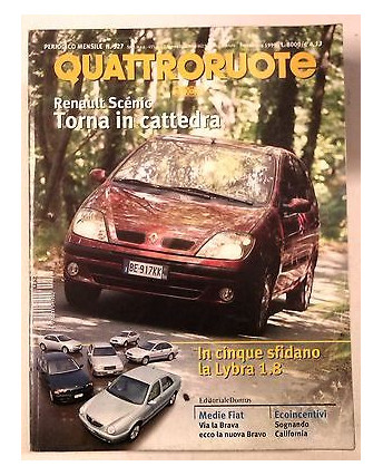 Quattroruote N. 527 Settembre 1999: Lancia Lybra 1.8  Renault Scenic