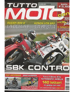 TUTTO MOTO N.7 Luglio 2002 Ducati 998 R - Honda VTR SP2 . Maxi Scooter