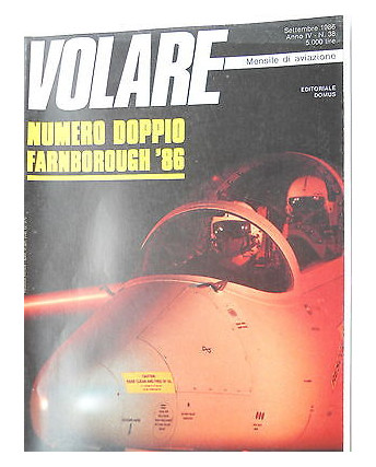 VOLARE n.38 set 1986  Farnborough'86-Tonal-Sf260     [SR]