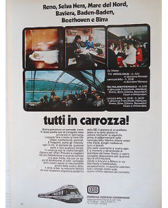 P.70.03 Pubblicita' Advertising DB Ferrovie Fed.Germaniche1970 Clipping Riv.Tur.