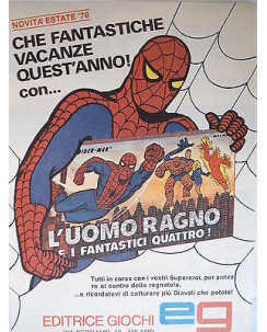 P.70.05  Pubblicita' Advertising Edit.giochi Uomo Ragno 1970 Clipping fumetto