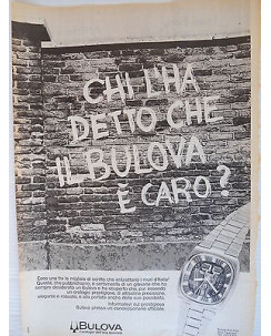 P.70.09 Pubblicita' Advertising Bulova Accutron orologi 1970 Clipping Riv.Tur.