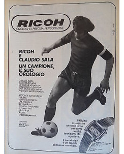 P.70.10 Pubblicita' Advertising Ricoh Orologi Claudio Sala 1970 Clipping R.Tur.