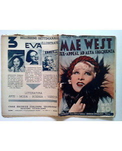 Mae West Sex-Appeal ad Alta Frequenza * Suppl. Excelsior feb. 1934 FC