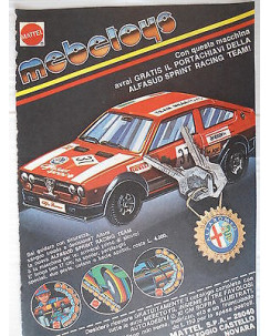 P.70.20  Pubblicita' Advertising Mattel Mebetoys Alfasud 1970 Clipping fumetto