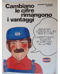 P.70.20 Pubblicita' Advertising TOTAL carburanti 1970 Clipping Riv.Turismo