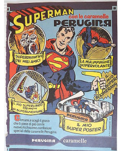 P.70.21 Pubblicita' Advertising Perugina Superman caramelle1970 Clipping fumetto