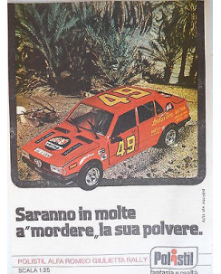 P.70.25  Pubblicita' Advertising Polistil Alfa Romeo Rally 1970 Clipping fumetto