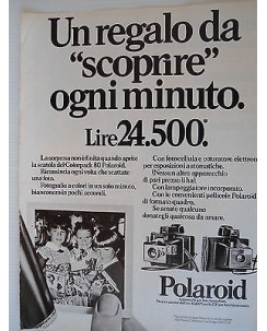 P.70.25 Pubblicita' Advertising Polaroid Apparecchi foto 1970 Clipping Riv.Tur.