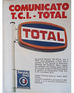 P.70.26 Pubblicita' Advertising T.C.I.-Total carburanti 1970 Clipping R.Turismo