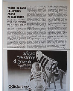 P.70.27 Pubblicita' Advertising Adidas scarpe ginnastica 1970 Clipping R.Turismo