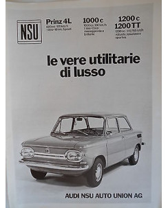 P.70.28 Pubblicita' Advertising Audi Nsu Auto 1970 Clipping Riv.Turismo