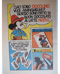 P.70.39  Pubblicita' Advertising Nestle' Cioccolino  1970 Clipping fumetto