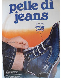 P.70.40 Pubblicita' Advertising Borri scarpe pelle di jeans 1970 Clipping R.Tur.