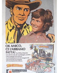P.70.83 Pubblicita' Advertising Clementoni giochi Tex Willer 1970 Clipping fum.
