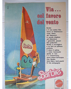 P.70.89 Pubblicita' Advertising Mattel Barbie Catamarano 1970 Clipping fumetto