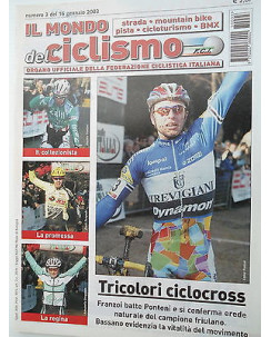 Il Mondo del Ciclismo n3del 16gen 2003  Franzoi-Pontoni-Zampedri-Stropparo  [SR]