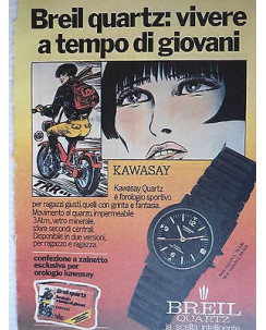 P.80.08  Pubblicita' Advertising Breil quartz orologi 1980 Clipping fumetto