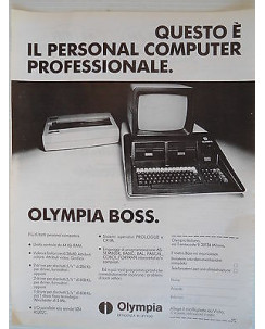 P.80.09 Pubblicita' Advertising Olympia Computer Profes.1980 Clipping Rivista Pc