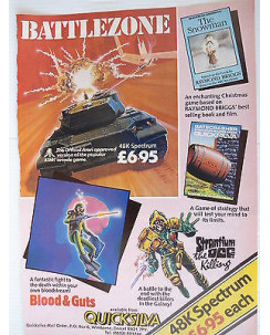P.80.12 Pubblicita' Advertising Battlezone-The snowman Atari 1980 Clipping R.Pc
