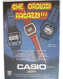 P.80.13 Pubblicita' Advertising Casio orologi quartz Japan 1980 Clipping fumetto