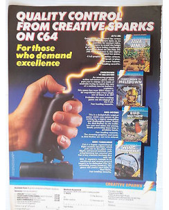 P.80.14 Pubblicita' Advertising Creative sparks on C64  1980 Clipping Riv.Pc