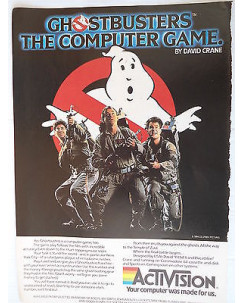 P.80.15 Pubblicita' Advertising Ghostbusters Computer game 1980 Clipping Riv.Pc