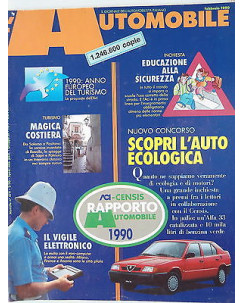 L'Automobile  n.479 feb  1990  Auto ecologica-Fiat Tempra-Y10-  [SR]