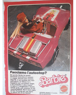 P.80.17  Pubblicita' Advertising Mattel Vettura Barbie 1980 Clipping fumetto