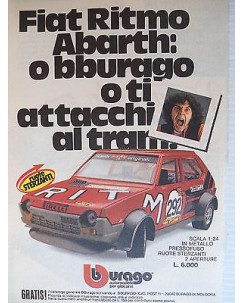 P.80.19  Pubblicita' Advertising Burago Fiat Ritmo Abarth 1980 Clipping fumet.