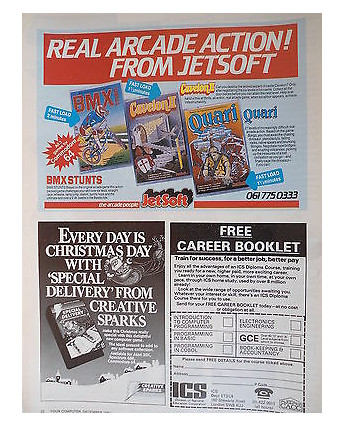 P.80.21 Pubblicita' Advertising Bmx-Cavelon-Quari C64  1980 Clipping Riv.Pc