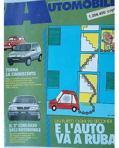 L'Automobile  n.493 mag  1991  Cinquecento-Fiat Croma Turbo diesel i.d.   [SR]