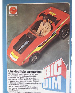 P.80.22 Pubblicita' Advertising Mattel Big Jim Bolide armato 1980 Clipping fum.