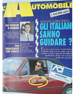 L'Automobile  n.496 sett  1991  Panda1000- Alfa33-Ferrari