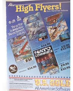 P.80.26 Pubblicita' Advertising New High Flyers C64-Atari 1980 Clipping Riv.Pc