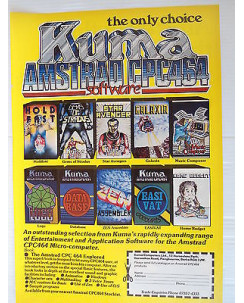 P.80.28 Pubblicita' Advertising Kuma Amstrad CPC464  1980 Clipping Riv.Pc