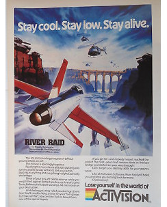 P.80.31 Pubblicita' Advertising Activision-River raid  1980 Clipping Riv.Pc