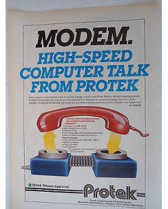 P.80.32 Pubblicita' Advertising Protek-Computer talk  1980 Clipping Riv.Pc
