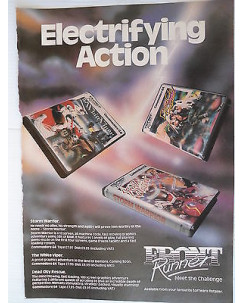 P.80.34 Pubblicita' Advertising Electrifying Action C64  1980 Clipping Riv.Pc