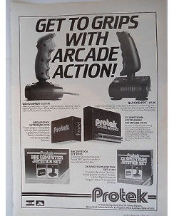 P.80.37 Pubblicita' Advertising Protek-BBC Joystick-Quickshot 1980 Clipping R.Pc